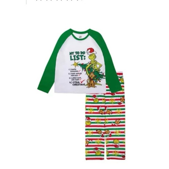 THE GRINCH by Briefly Statement 2PC Christmas Pajama Set L/XL - Picture 1 of 8